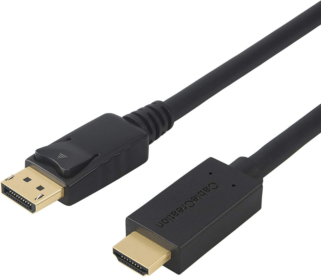 DisplayPort to HDMI Cable 6ft Black Pack of 2 D143