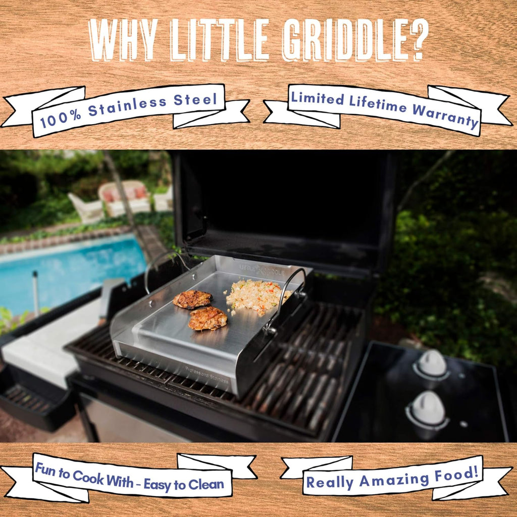 Stainless Steel Griddle with Removable Handles H89267