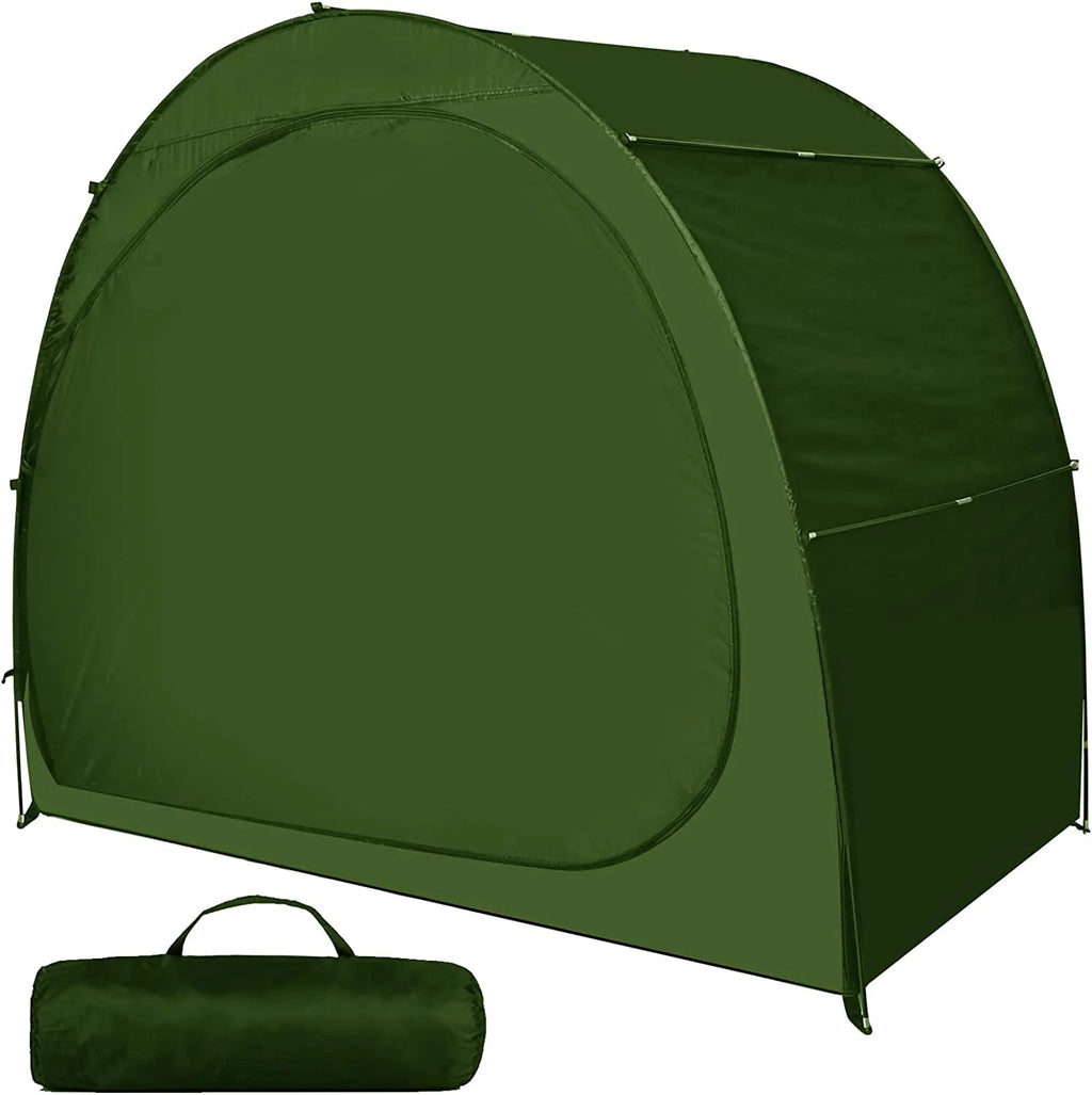 Semicircle Green Waterproof Bike Storage Cover Q325433