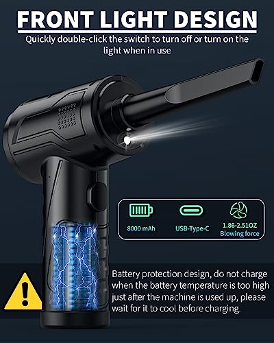Cordless Air Duster 95000RPM 3-Speeds Rechargeable 8000mAh G331007
