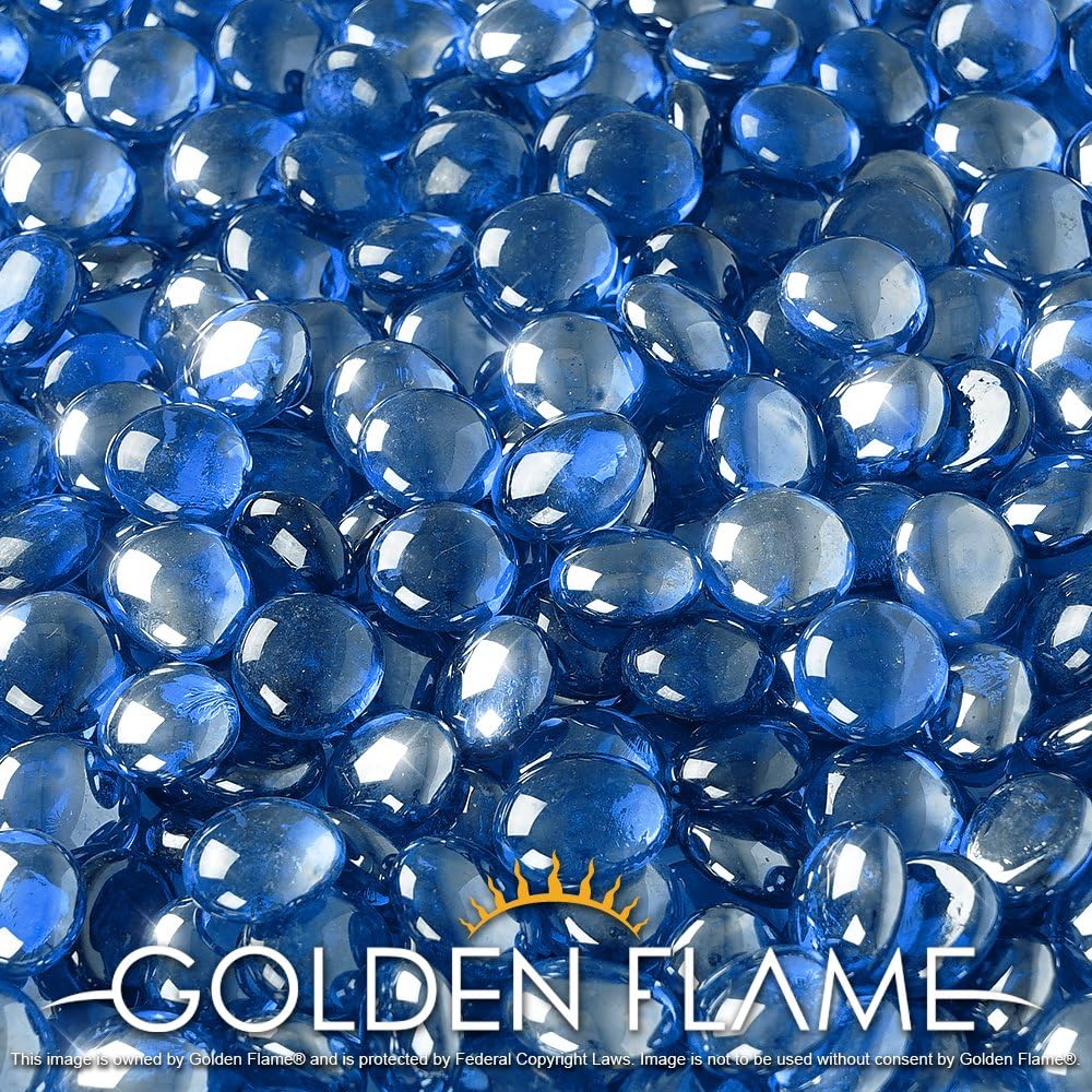 10-Pound Caribbean Blue Fire Glass E7600