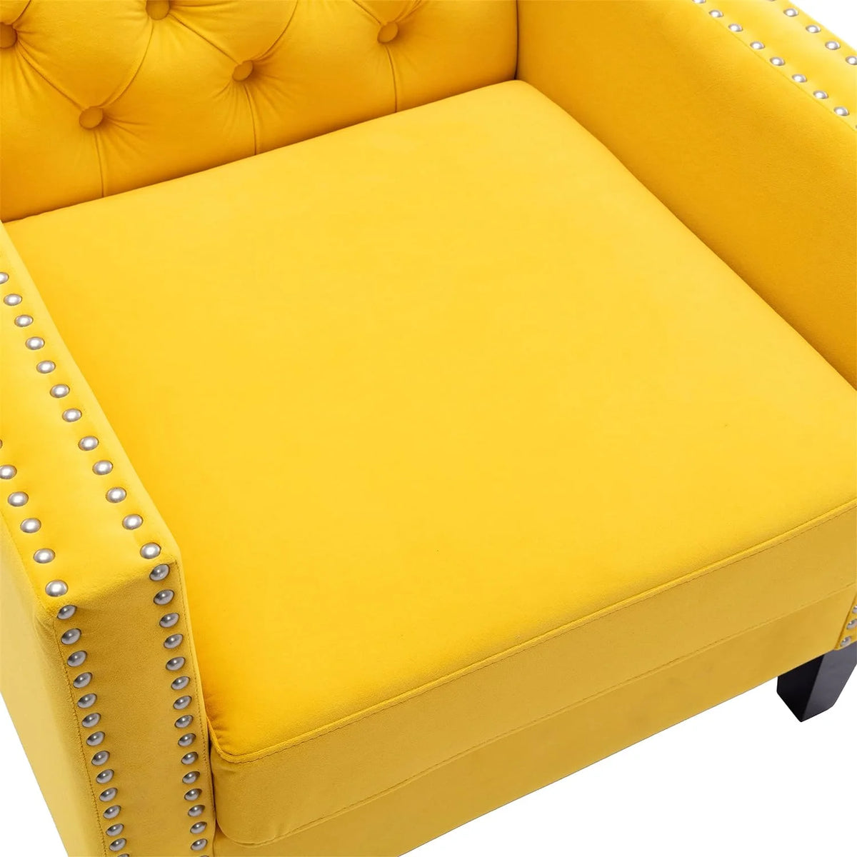 Velvet Accent Chair with Wood Legs E2077