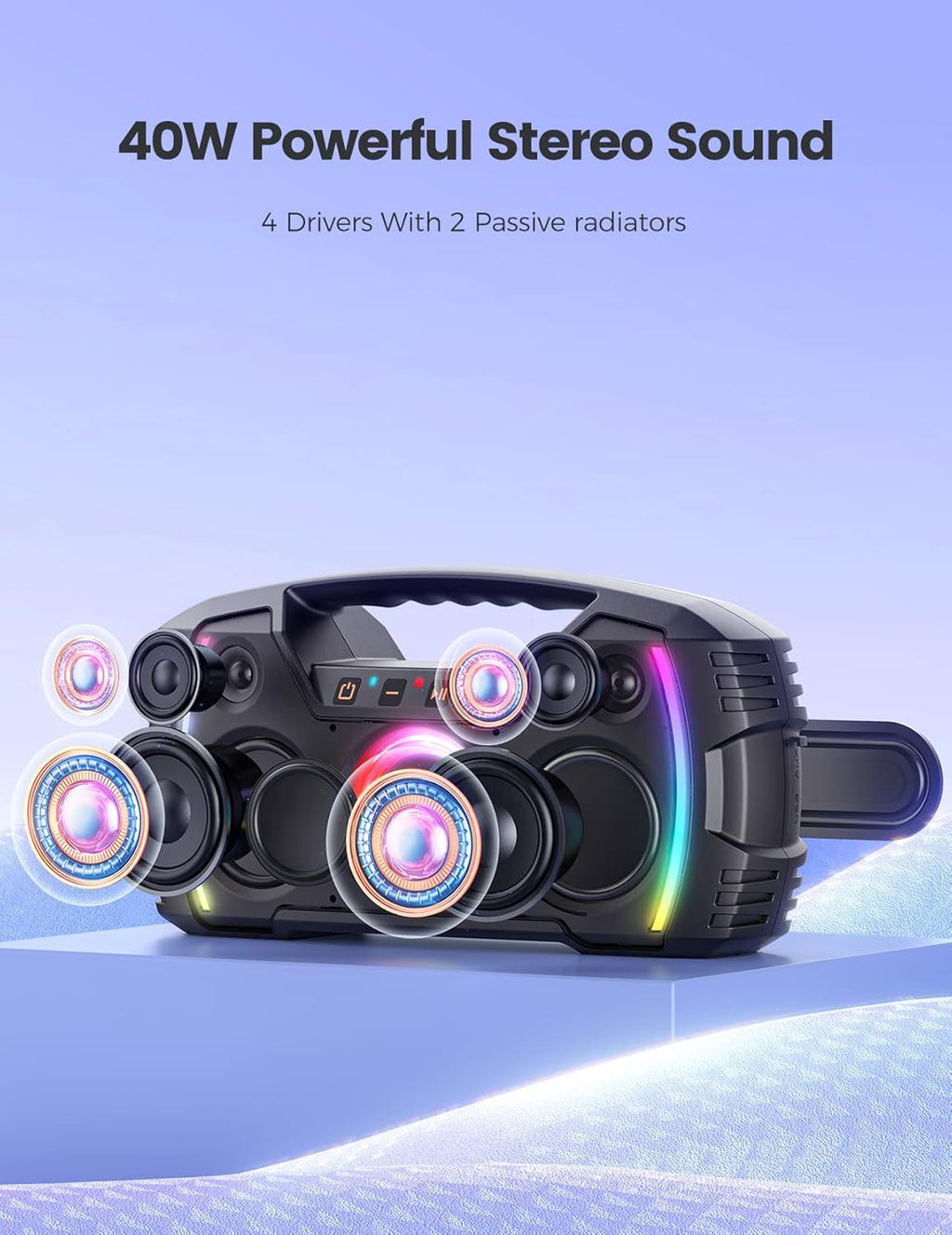 Portable Bluetooth Speaker with IPX5 Waterproof J1216