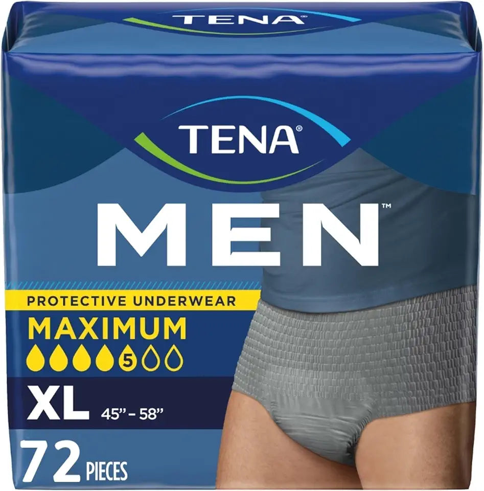 Extra Large Grey Disposable Adult Protective Underwear 72 Count Z476889
