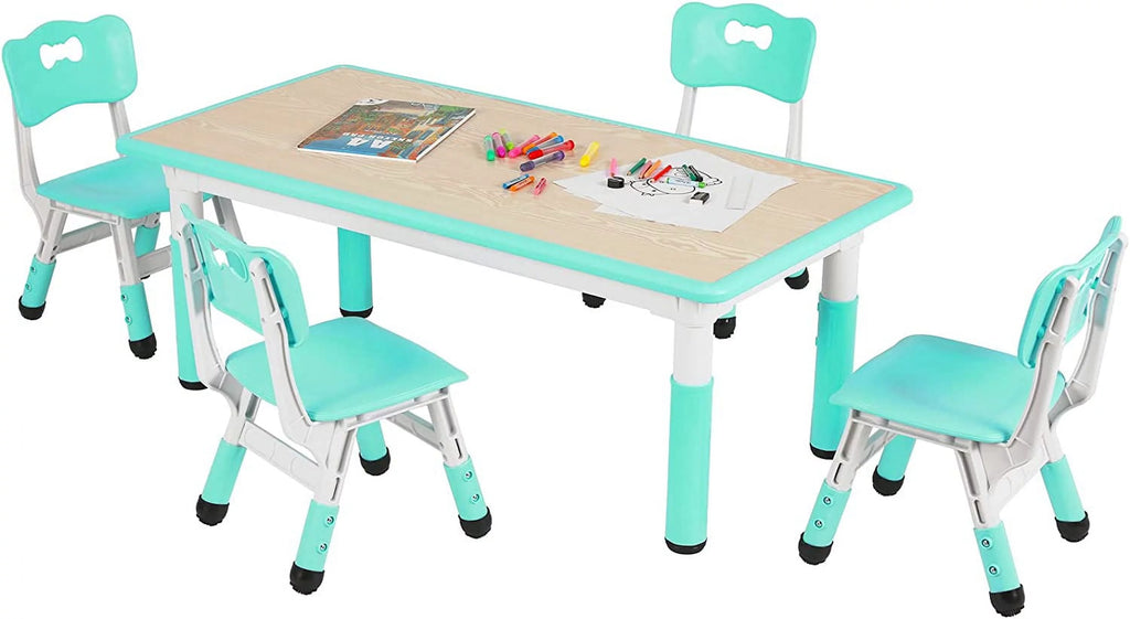 Adjustable Kids Table and Chairs Set, 5 Pieces H3560