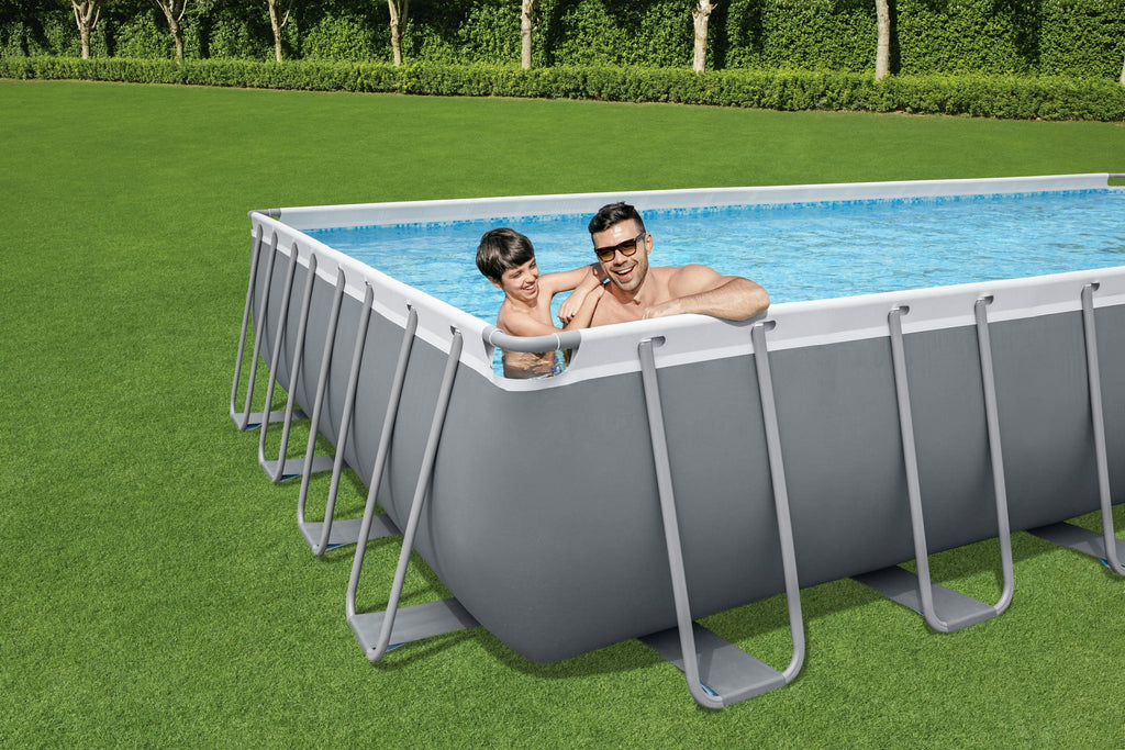 Power Steel 31'4 x 16' x 52 Rectangular Above Ground Pool Set I64094