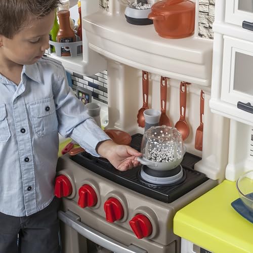 Kids Kitchen Playset with Lights and Sounds, 78 Piece Toy Accessories I69007