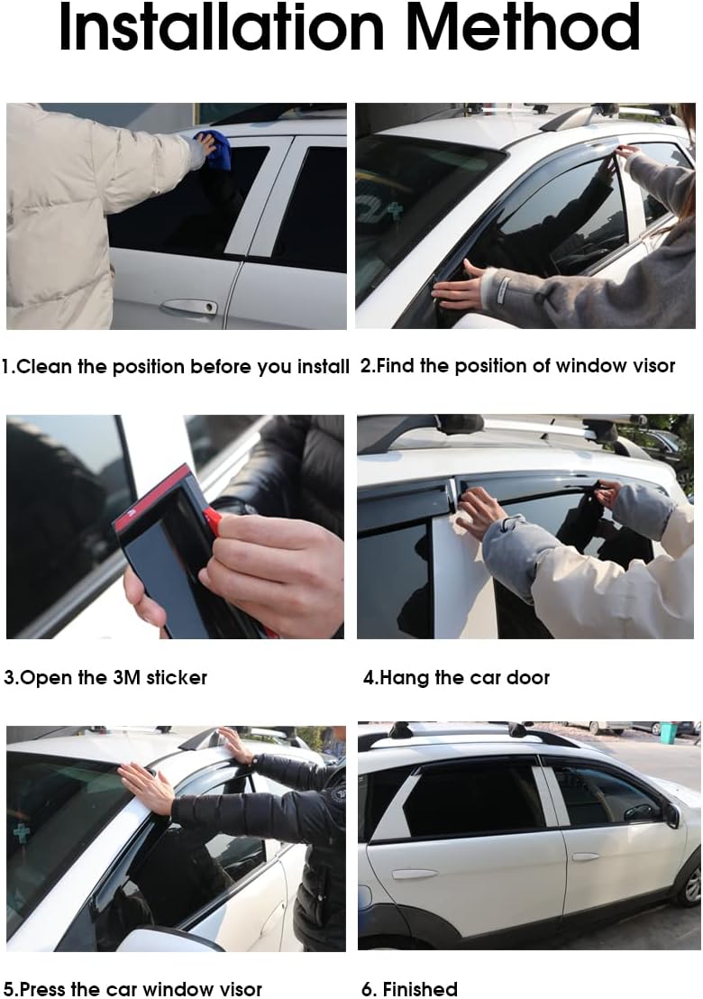 Window Deflectors Sun Rain Vent Guard F787