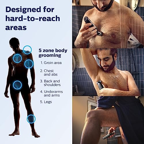 Showerproof Body & Manscaping Trimmer with Back Attachment B3860
