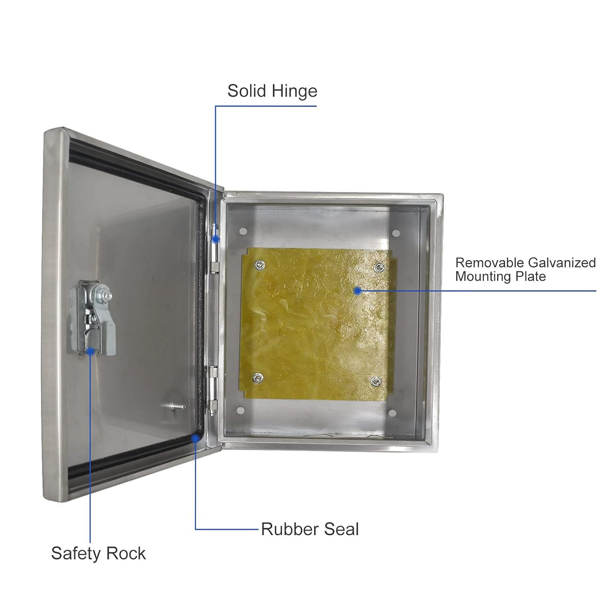 304 Stainless Steel IP65 Waterproof Junction Box with Lock Q488353