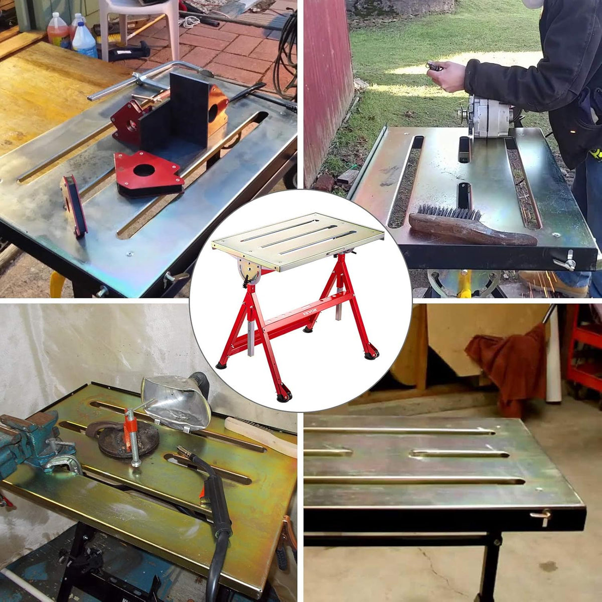 36'' x 20'' Steel Welding Table with Casters C218637