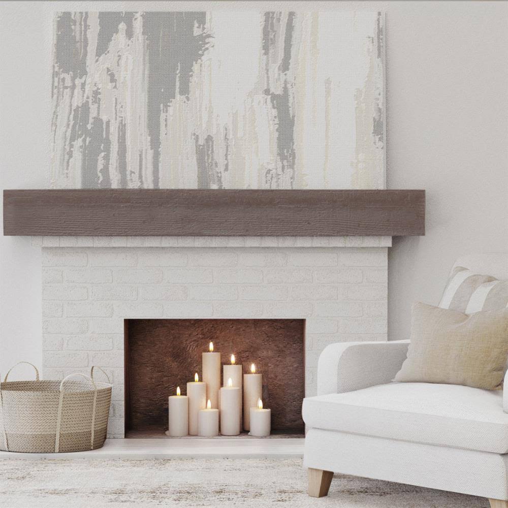 Rough Sawn Faux Wood Fireplace Mantel K3306