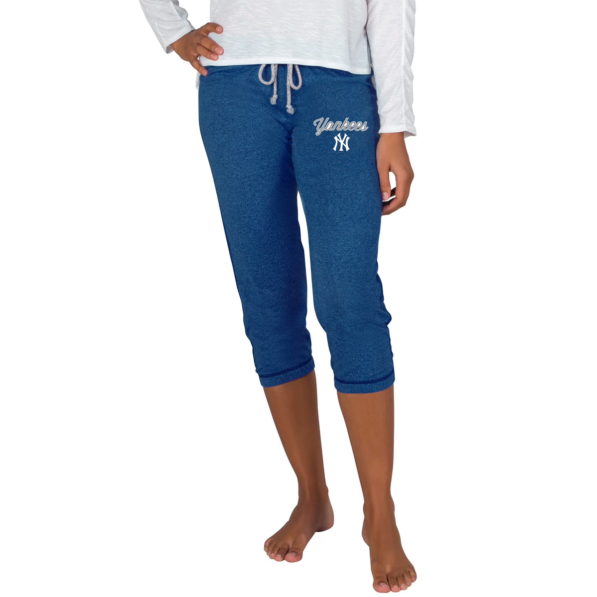 Navy New York Yankees Knit Capri Pants R432
