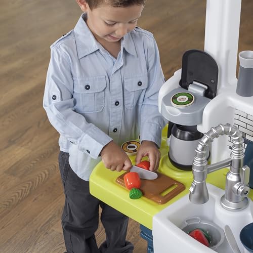 Kids Kitchen Playset with Lights and Sounds, 78 Piece Toy Accessories I69007