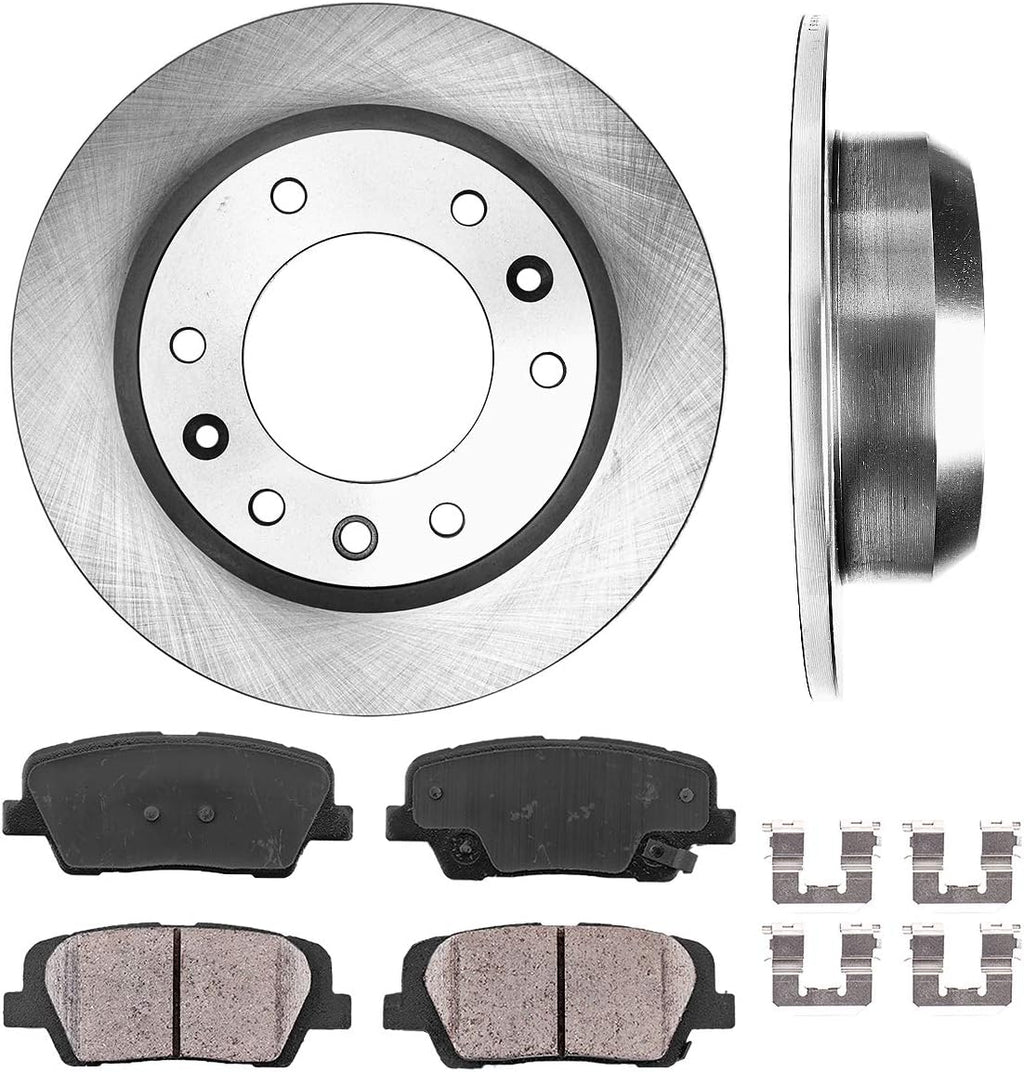 6 Lug Brake Rotors Ceramic Pads Hardware X28463