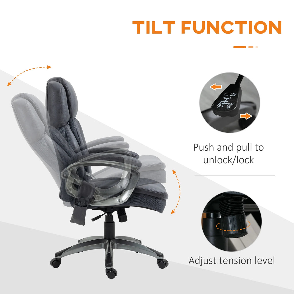 Gray Executive Office Chair with Vibration Massage W25457