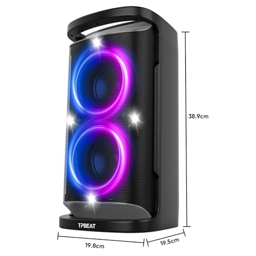 Portable Bluetooth Party Speaker 160W Deep Bass with Led Light Show A732