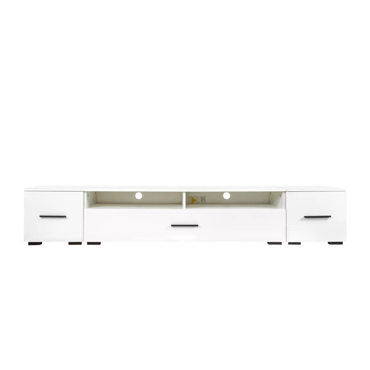 White High Gloss TV Stand with LED Lights F436