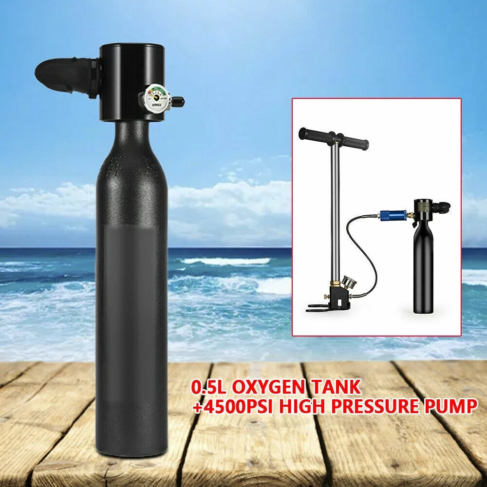 Mini Scuba Tank Diving Equipment Kit with 0.5L Oxygen Tank P78397