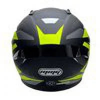 Full Face Motorcycle Helmet DOT Black Yellow Graphic E53054
