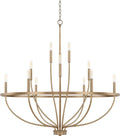 12-Light Aged Brass Chandelier C718884