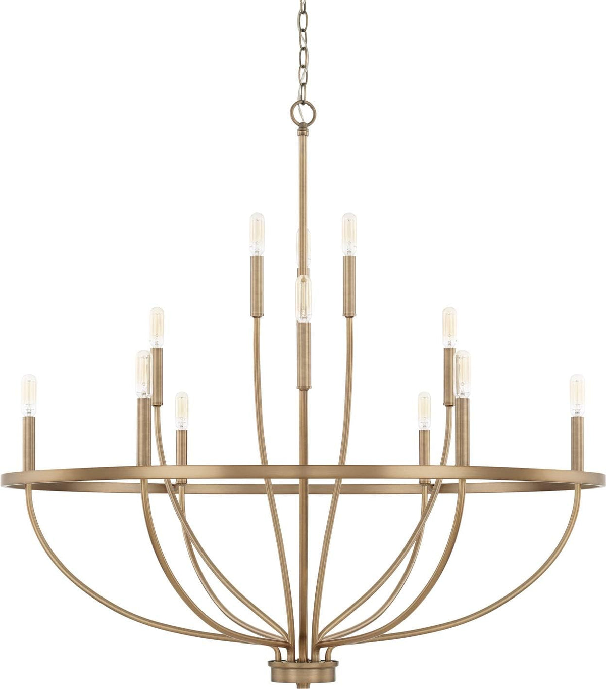 12-Light Aged Brass Chandelier C718884