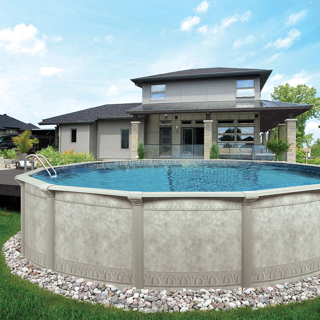 Khaki Round Above Ground Swimming Pool O604