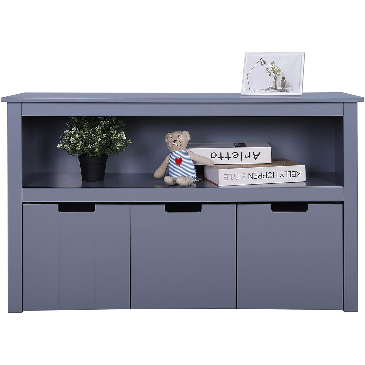 White Kids Toy Box Organizer Storage Cabinet with Movable Drawers N259