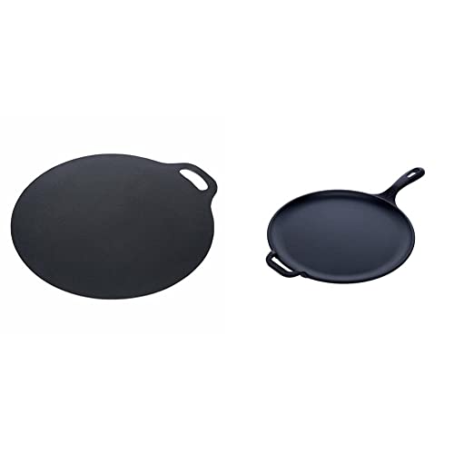 12-Inch Cast Iron Tawa Dosa Pan with Loop Handle U691