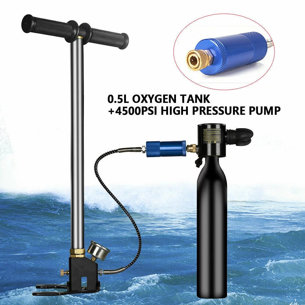 Mini Scuba Tank Diving Equipment Kit with 0.5L Oxygen Tank P78397