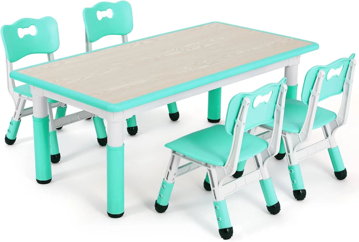 Adjustable Kids Table and Chairs Set, 5 Pieces H3560
