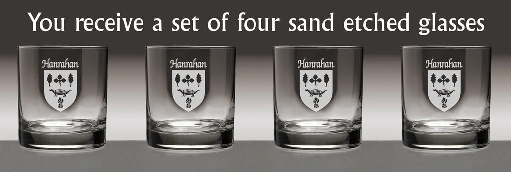 Set of 4 Etched Tumbler Glasses E929653