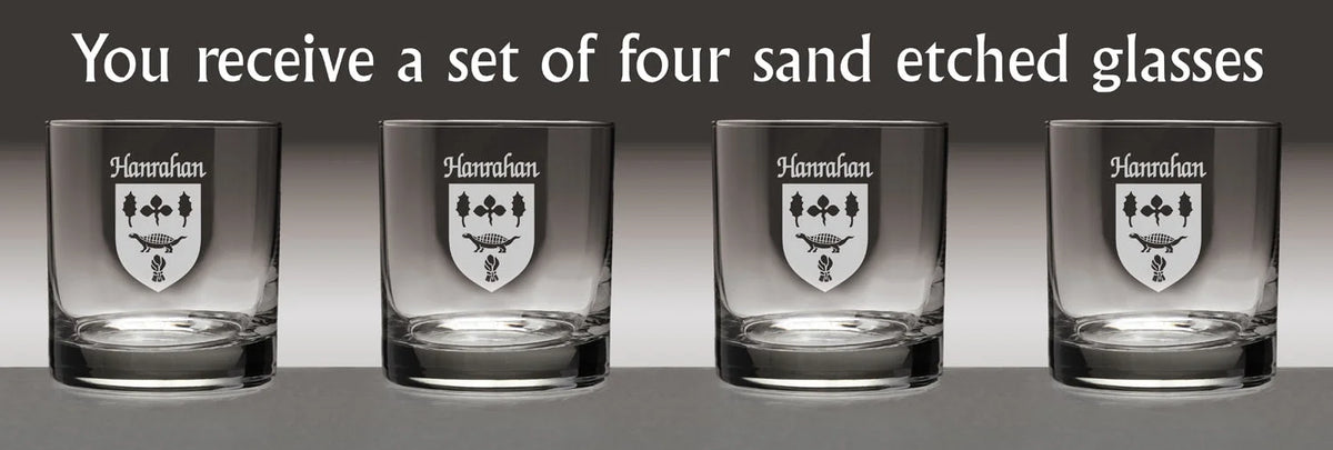 Set of 4 Etched Tumbler Glasses E929653