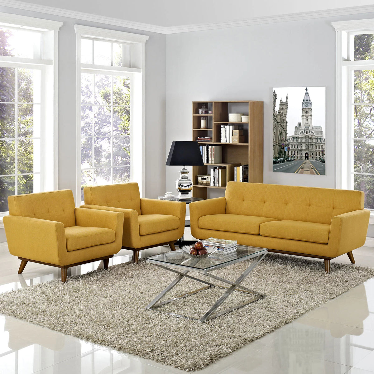 Citrus Armchairs and Loveseat Set of 3 W790