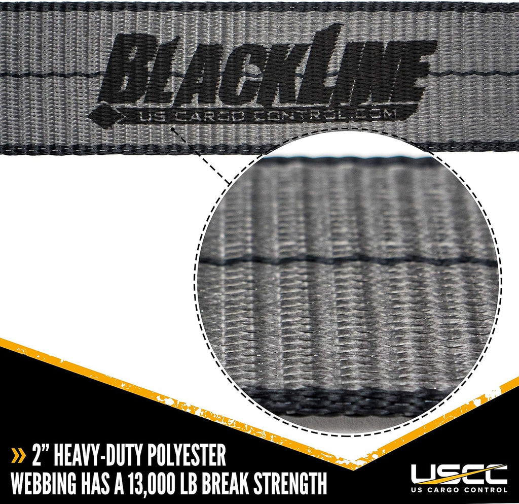 2 Inch x 30 Foot Ratchet Strap with Double J Hooks 4 Pack A991
