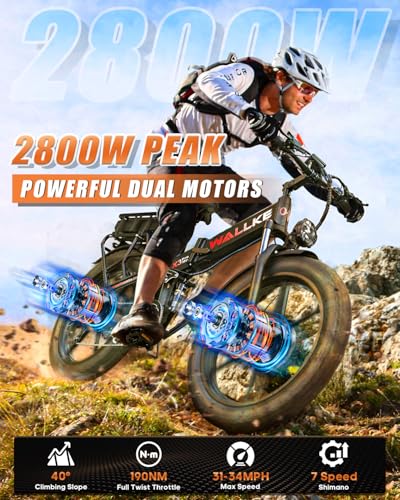26" Fat Tire 48V 44Ah Battery Full Suspension Electric Mountain Bike I2851