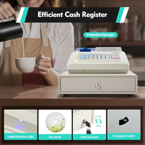 Black Grey Cash Register with Cash and Coin Drawer M92952