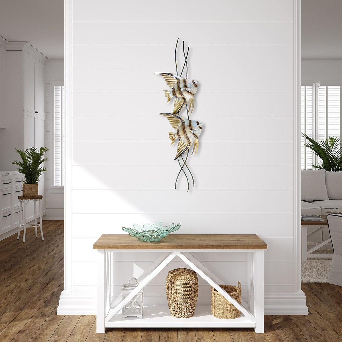 Contemporary Coastal Metal Wall Decor Pack of 2 V365