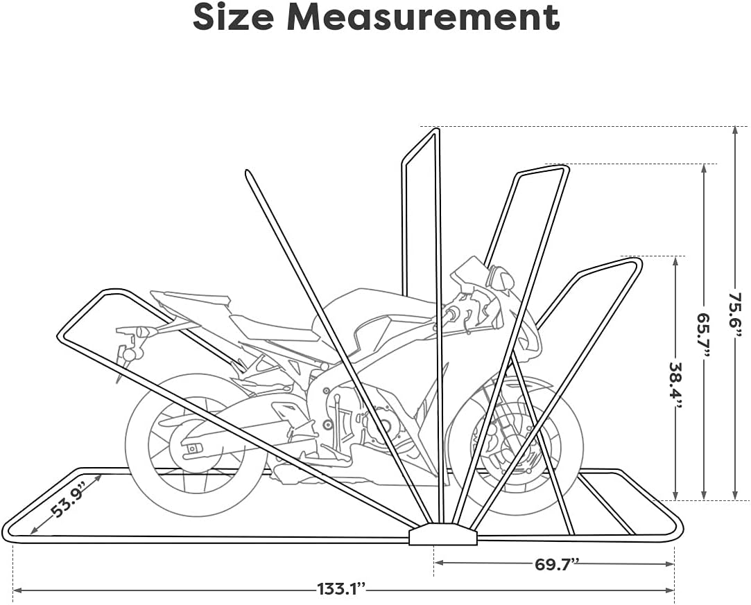 Large Size Motorcycle Shelter Shed Cover with Carry Bag P389