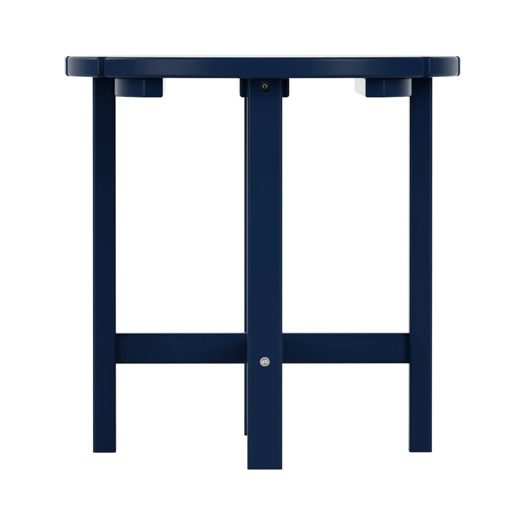 Navy Blue 3-Piece Plastic Outdoor Chaise Lounges with Side Table Y495159