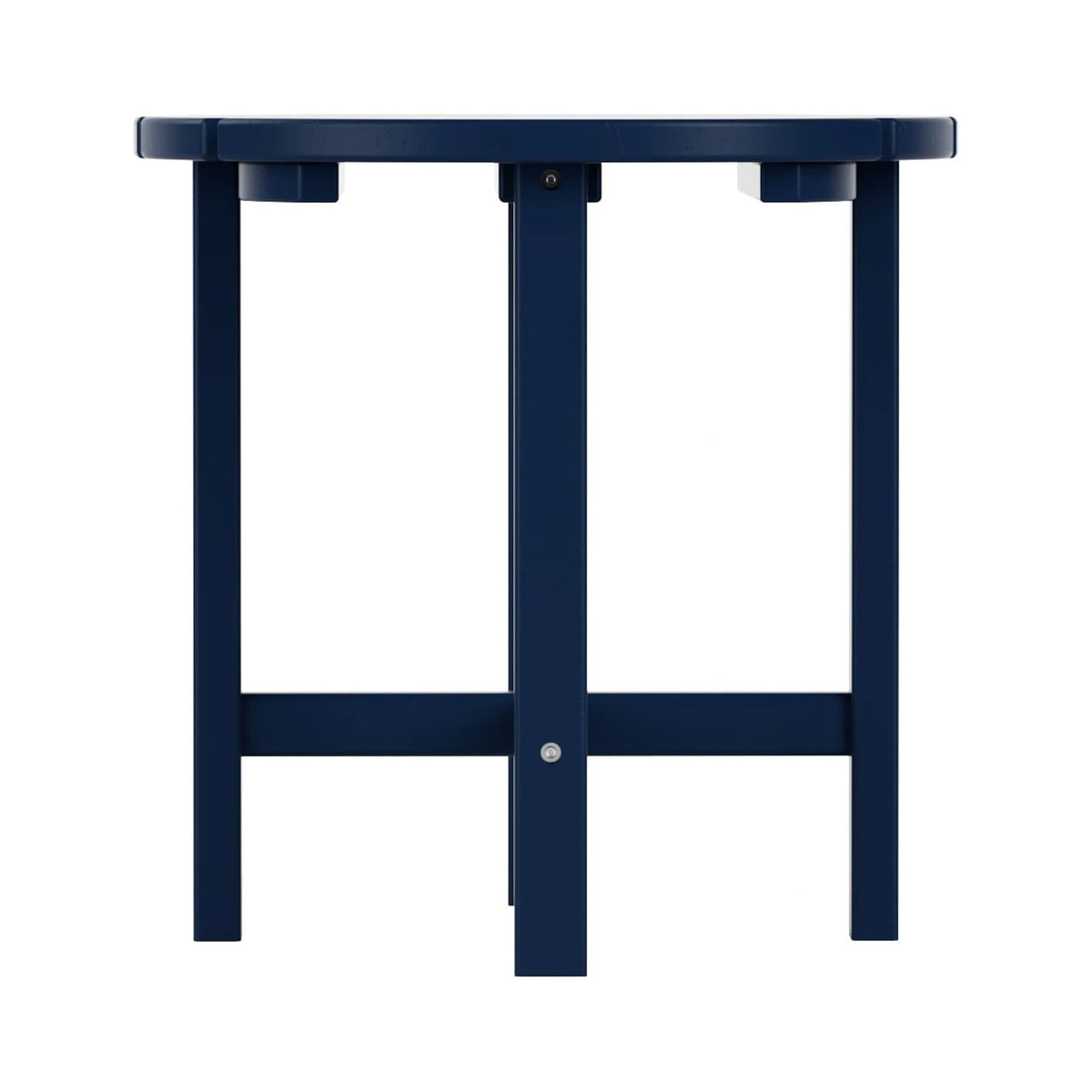 Navy Blue 3-Piece Plastic Outdoor Chaise Lounges with Side Table Y495159