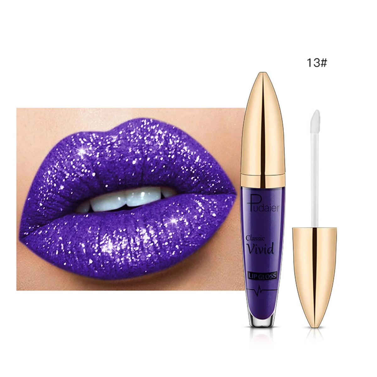Shiny Long Lasting Glitter Lipstick, 5ml F1734