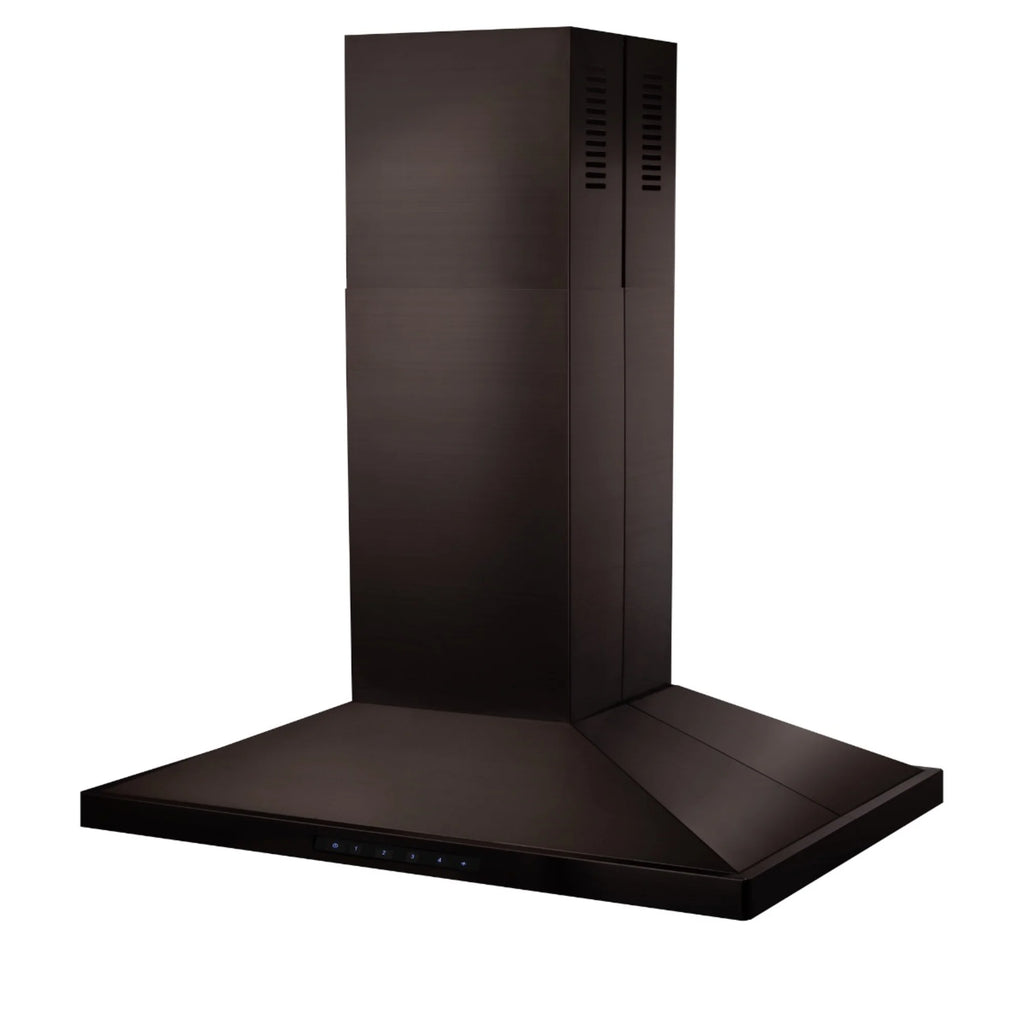 42 in. Black Stainless Steel Island Mount Range Hood H607