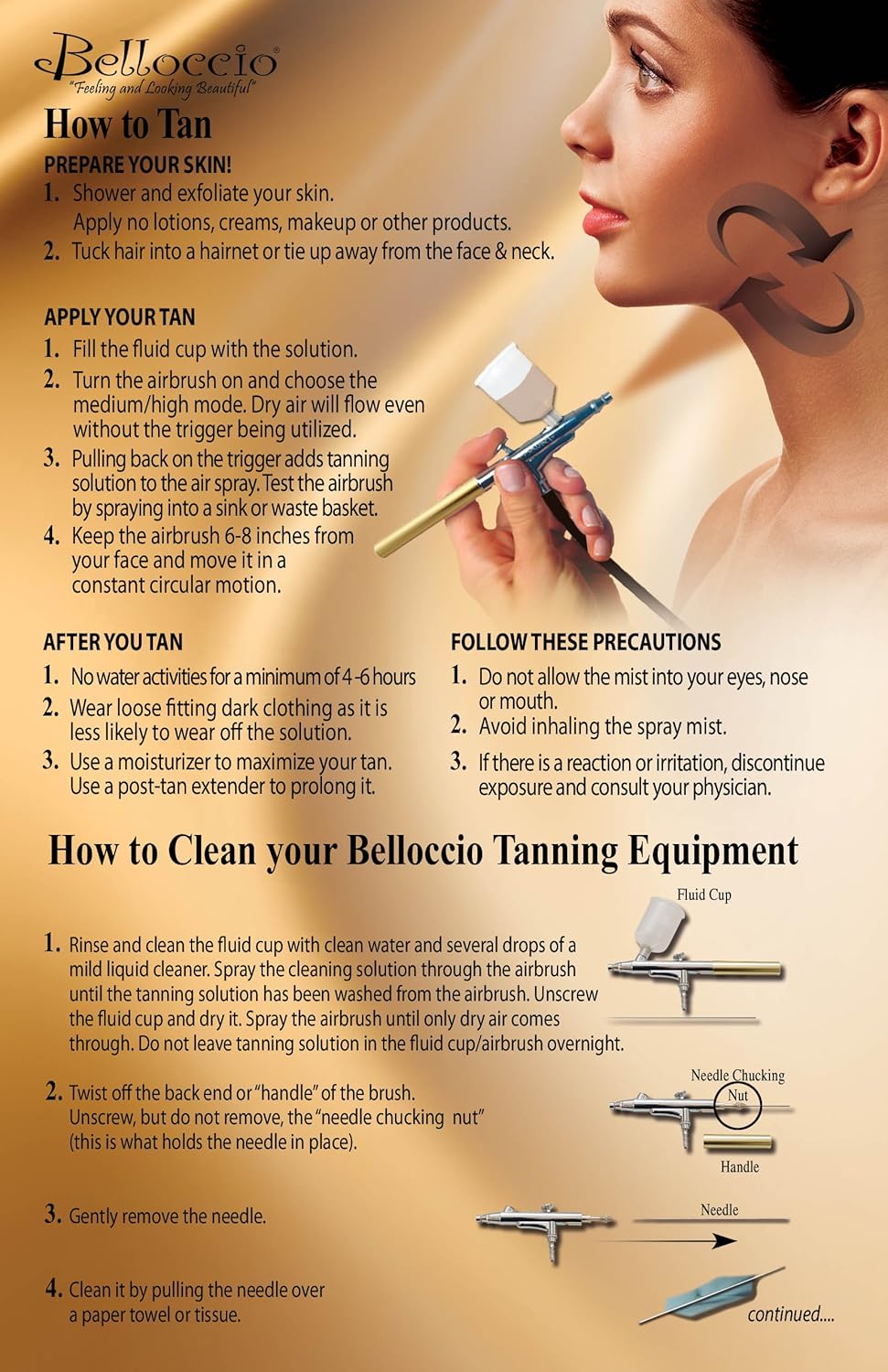 Complete Professional Sunless Tanning Airbrush System with Airbrush, Compressor & Hose and 4 Ounce Tanning Solution X206