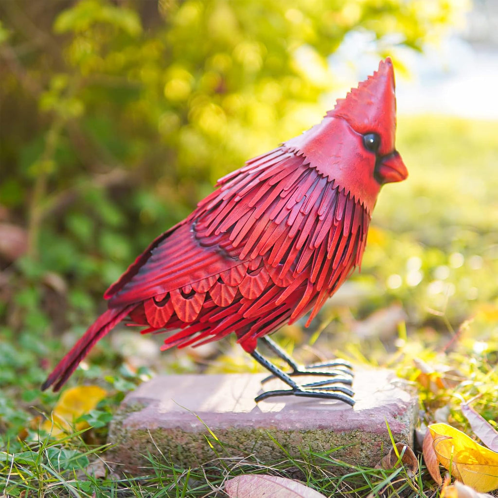 Red Bird Statue Garden Decor M398