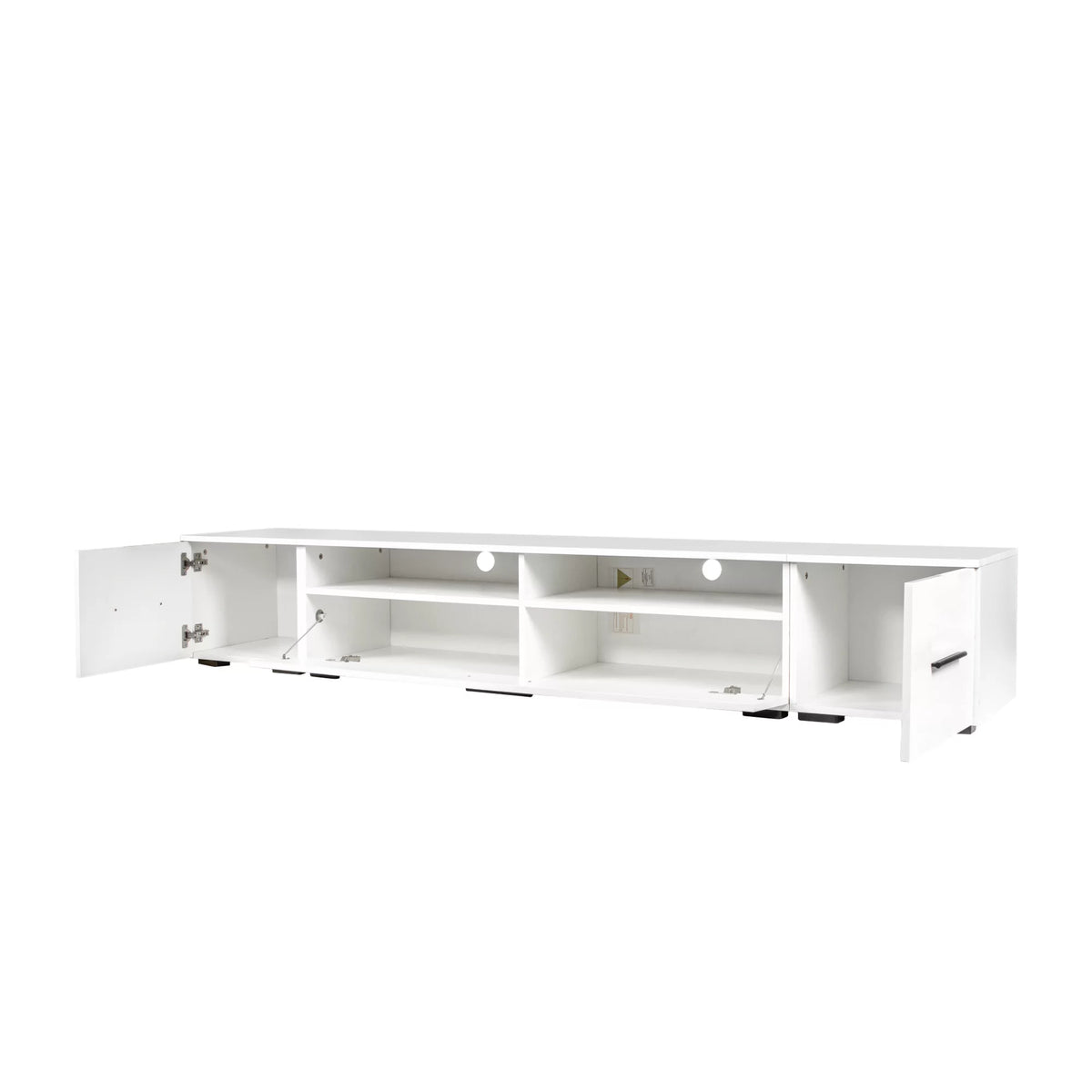 White High Gloss TV Stand with LED Lights F436