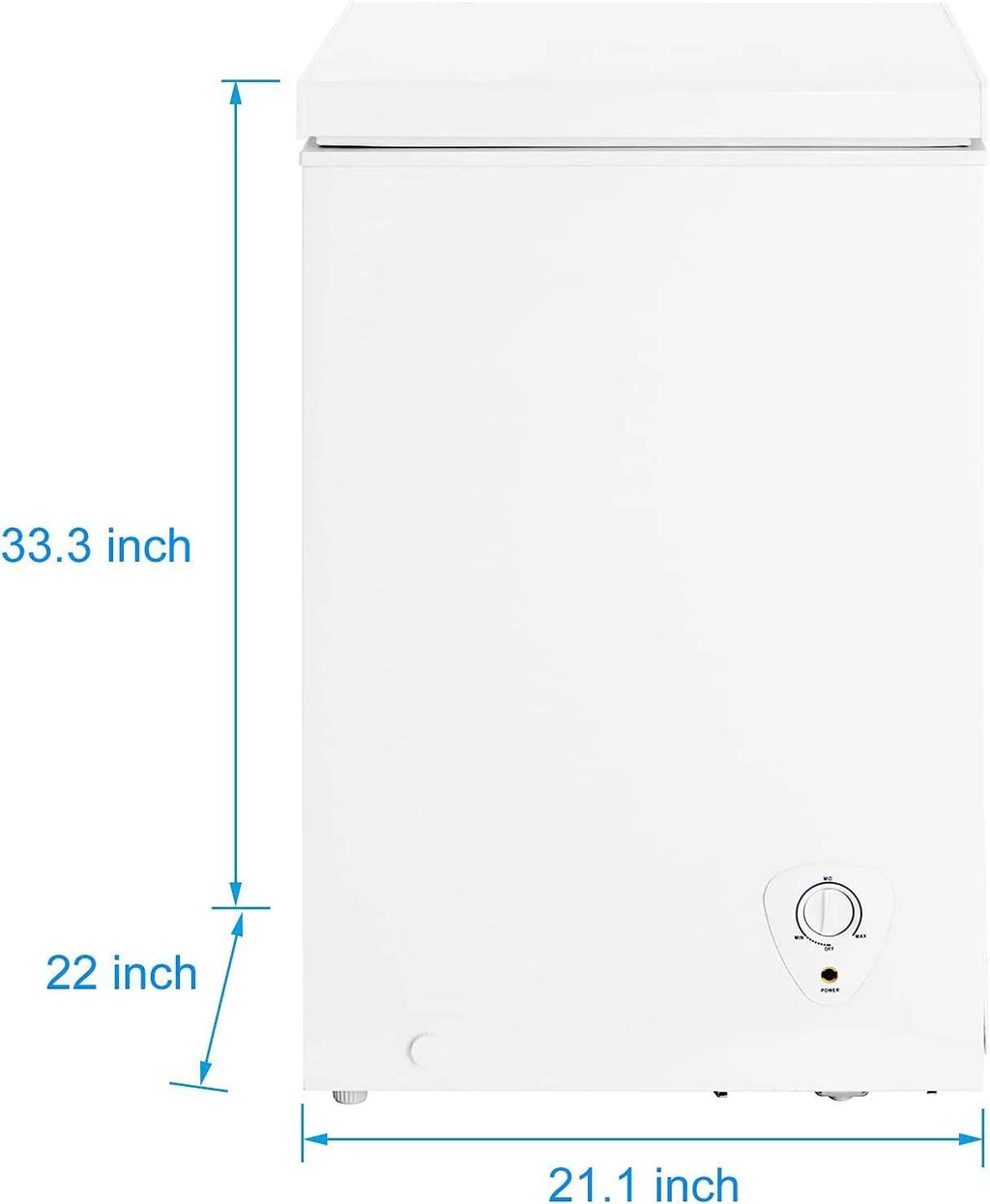 3.4 Cu Ft Upright Freezer Chest Chiller White V372