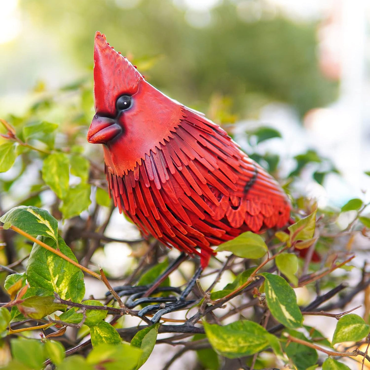 Red Bird Statue Garden Decor M398