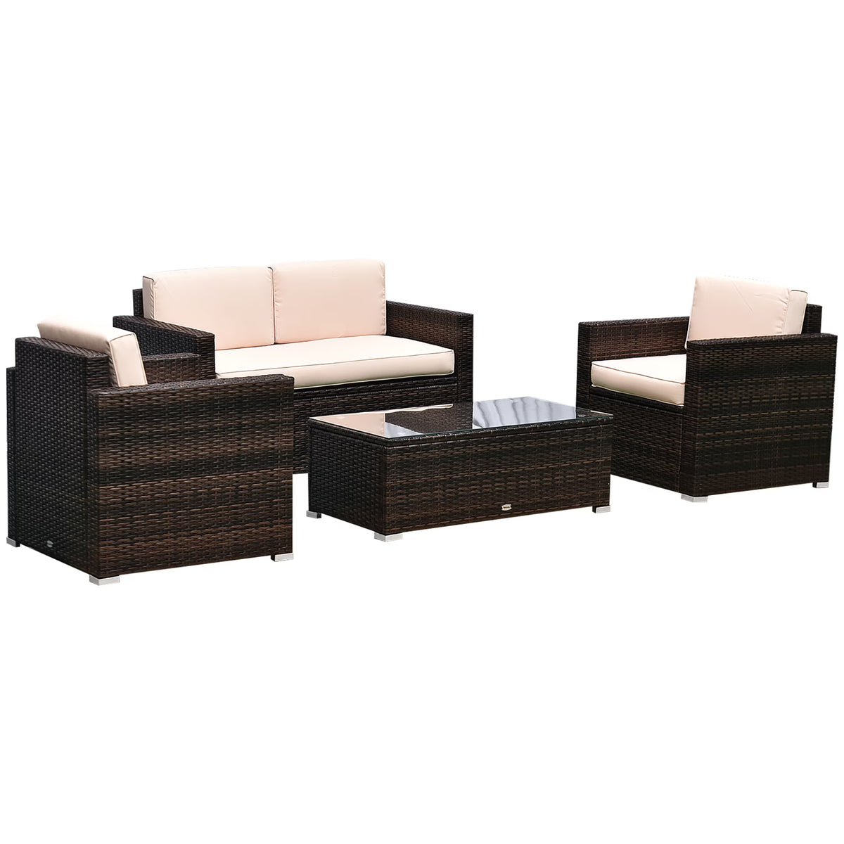 Beige 4-Piece Rattan Furniture Set I76551