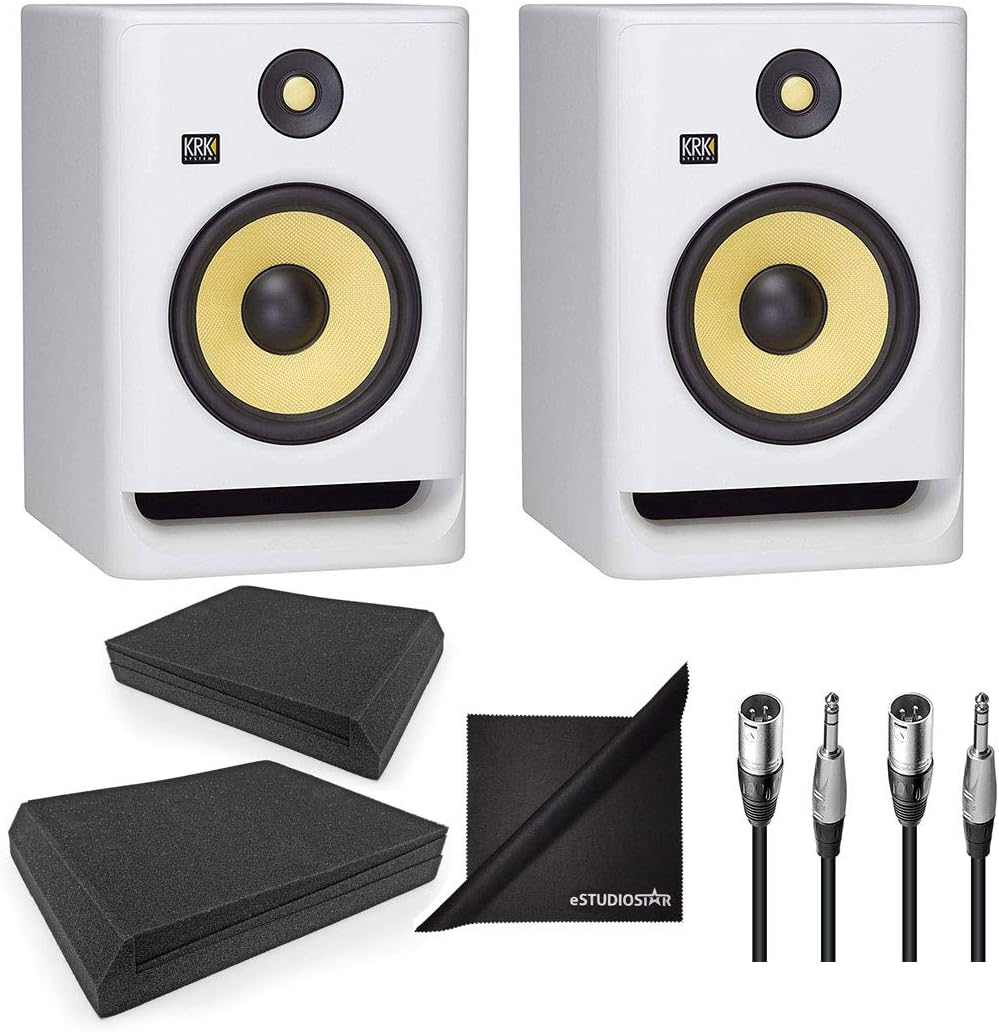 8'' Powered Studio Monitoring Speakers White U18626